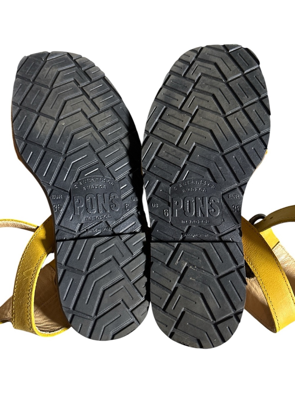 PONS Avarca Menorca Saffron Yellow Leather Ankle Strap Sandals EU 36 - Picture 5 of 6